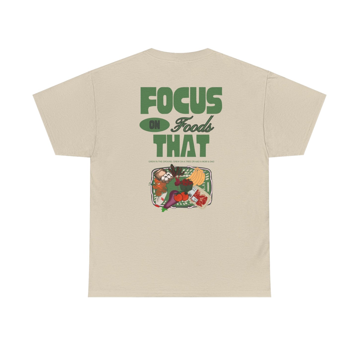 Focus on foods Tee, Unisex Cotton Tee, Casual Everyday Wear
