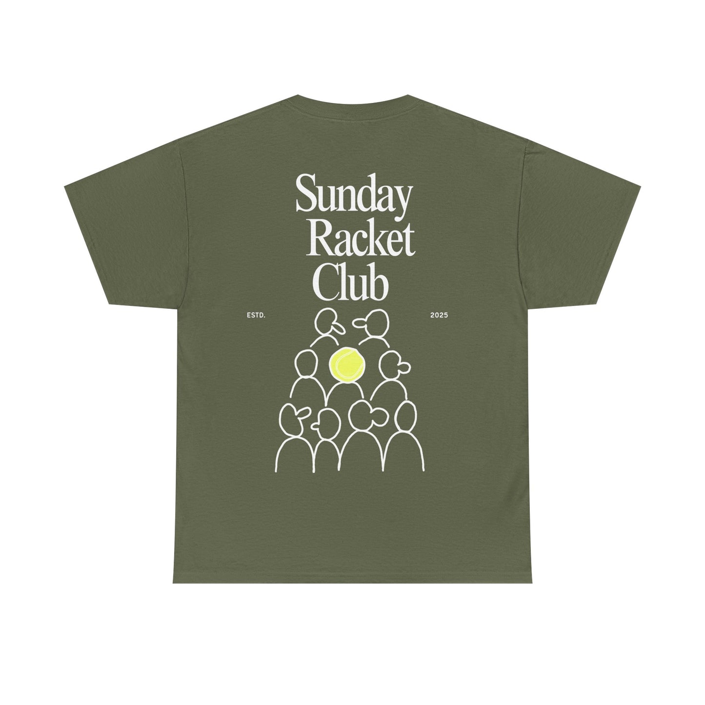 Sunday Racket Club Tee, Unisex Cotton Tee, Casual Everyday Wear