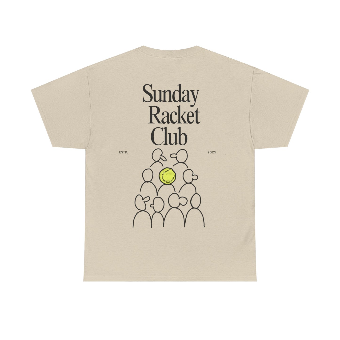 Sunday Racket Club Tee, Unisex Cotton Tee, Casual Everyday Wear