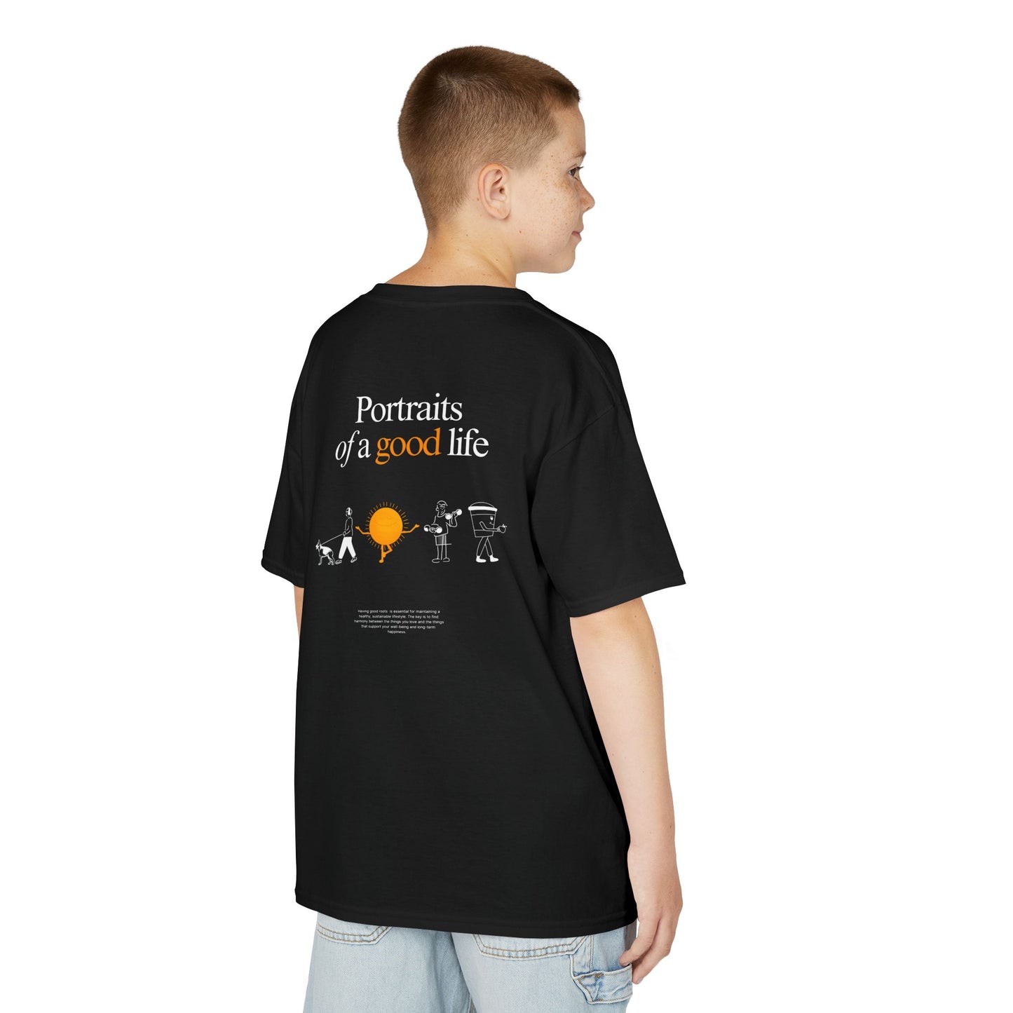 Kids "Portraits of a Good Life" Tee, Unisex Cotton Tee, Casual Everyday Wear