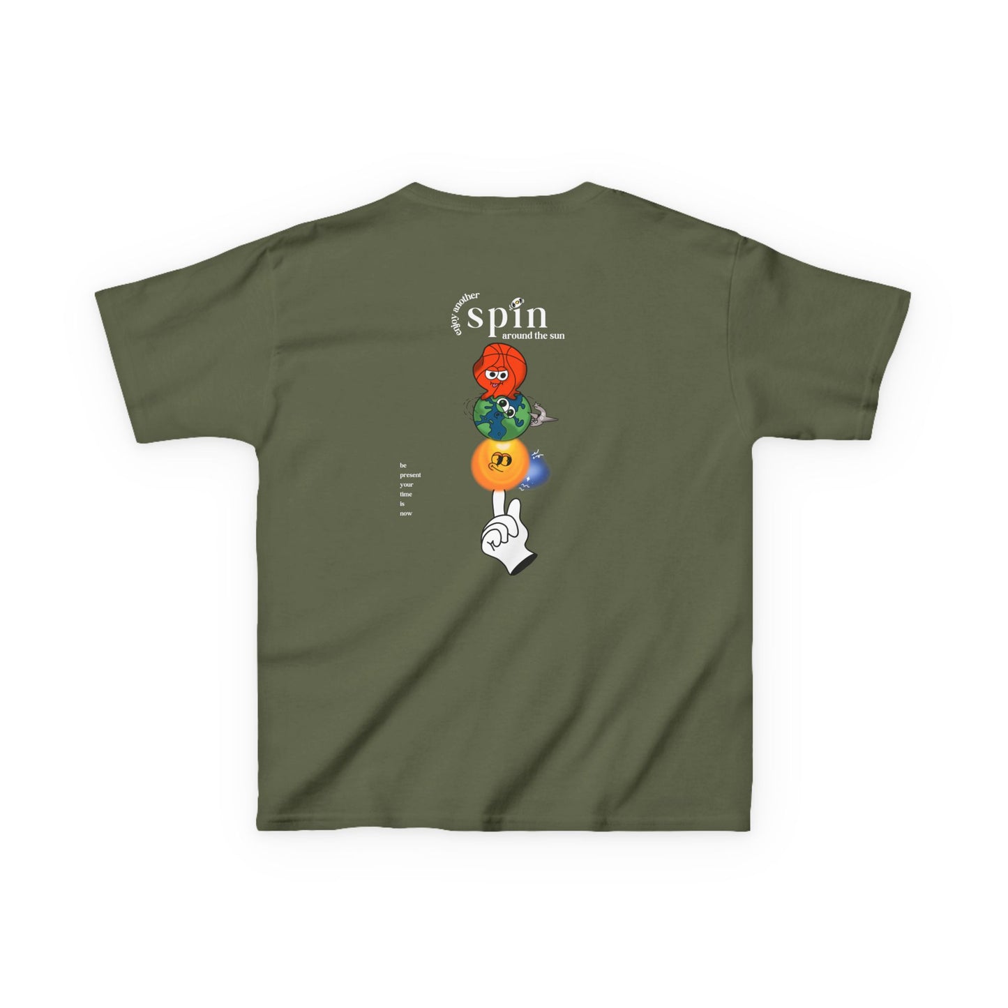 Kids "Be Present" Tee, Unisex Cotton Tee, Casual Everyday Wear