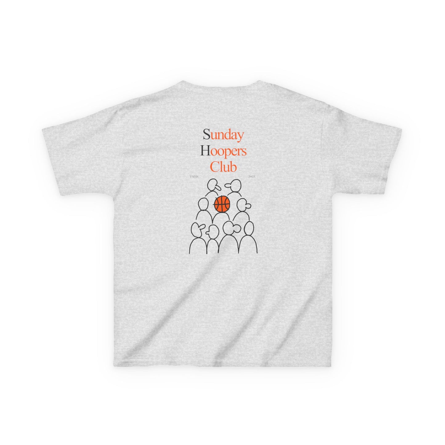 Kids "Sunday Hoopers Club" Tee, Unisex Cotton Tee, Casual Everyday Wear