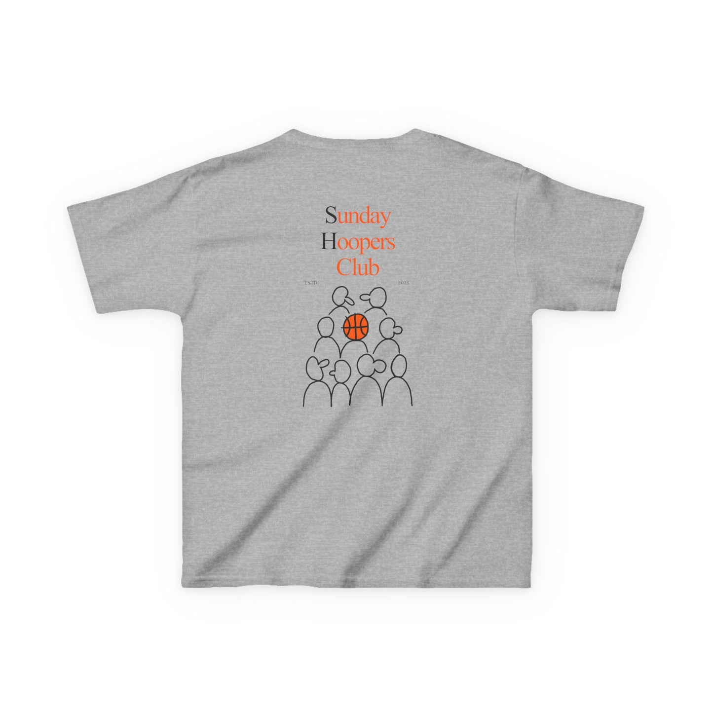 Kids "Sunday Hoopers Club" Tee, Unisex Cotton Tee, Casual Everyday Wear
