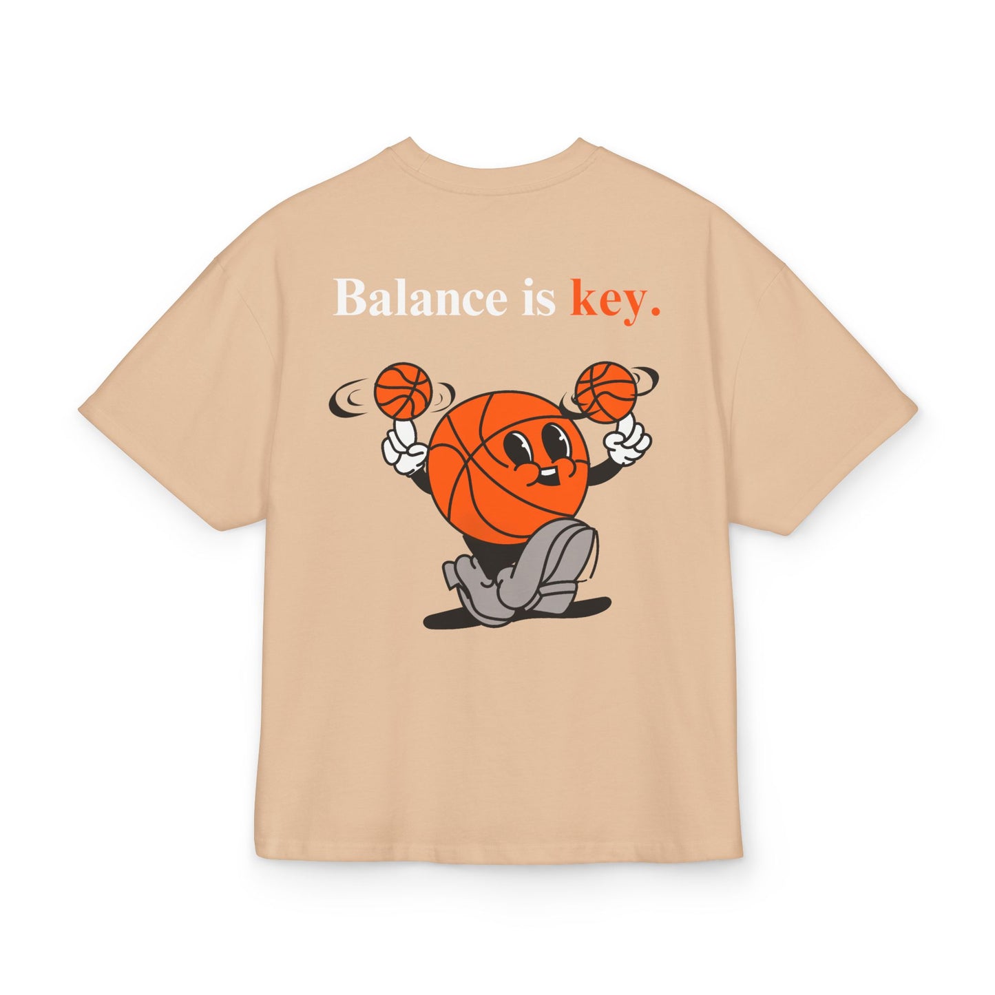 "Balance is Key" Unisex Ultra Heavy Oversized Cotton Box Tee