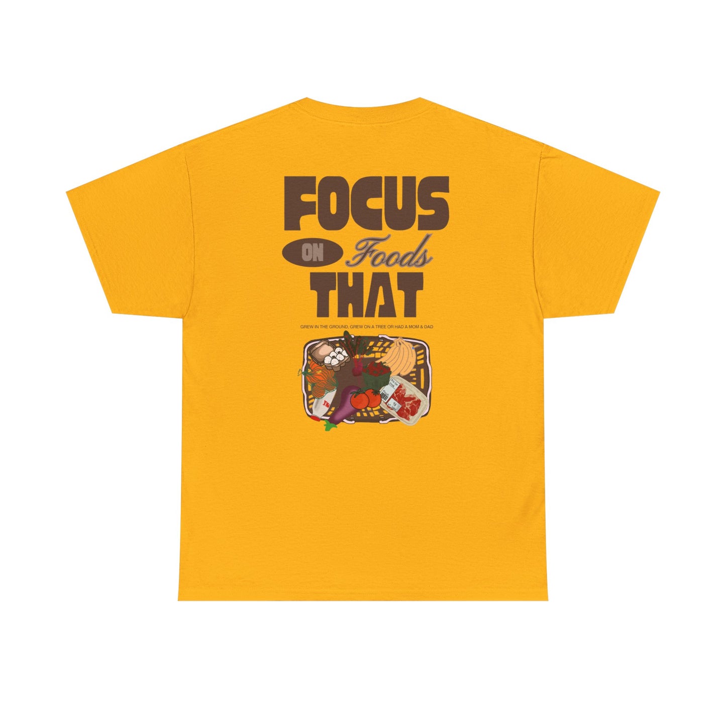 Focus on foods Tee, Unisex Cotton Tee, Casual Everyday Wear