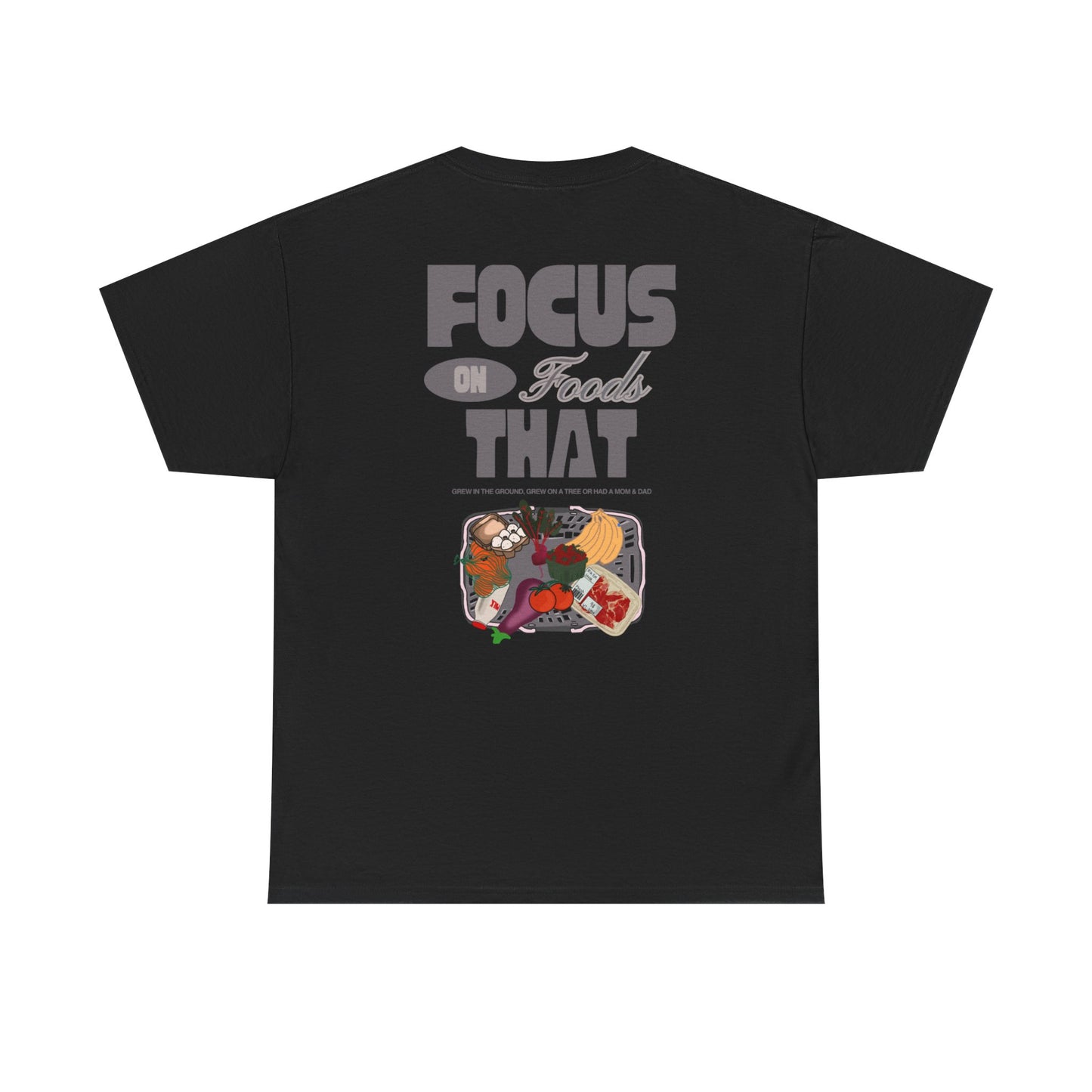 Focus on foods Tee, Unisex Cotton Tee, Casual Everyday Wear