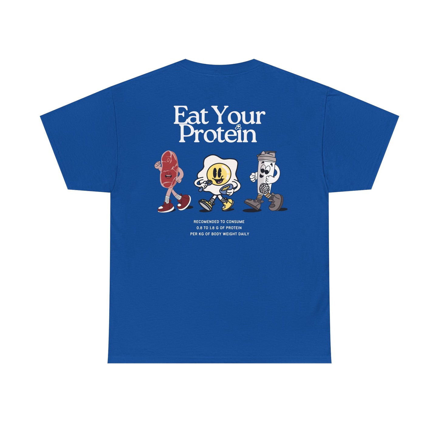 "Eat Your Protein" Tee, Unisex Cotton Tee, Casual Everyday Wear