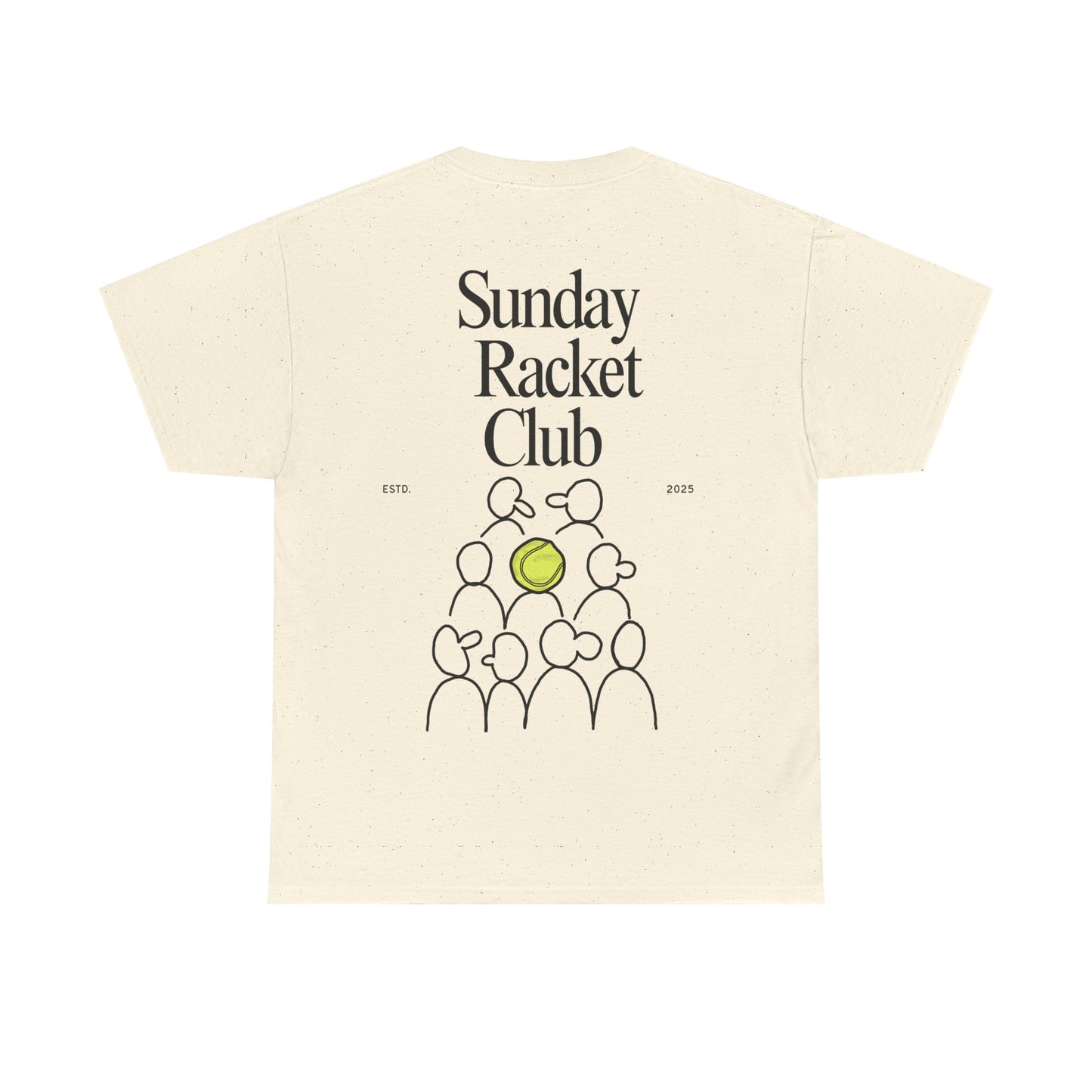 Sunday Racket Club Tee, Unisex Cotton Tee, Casual Everyday Wear