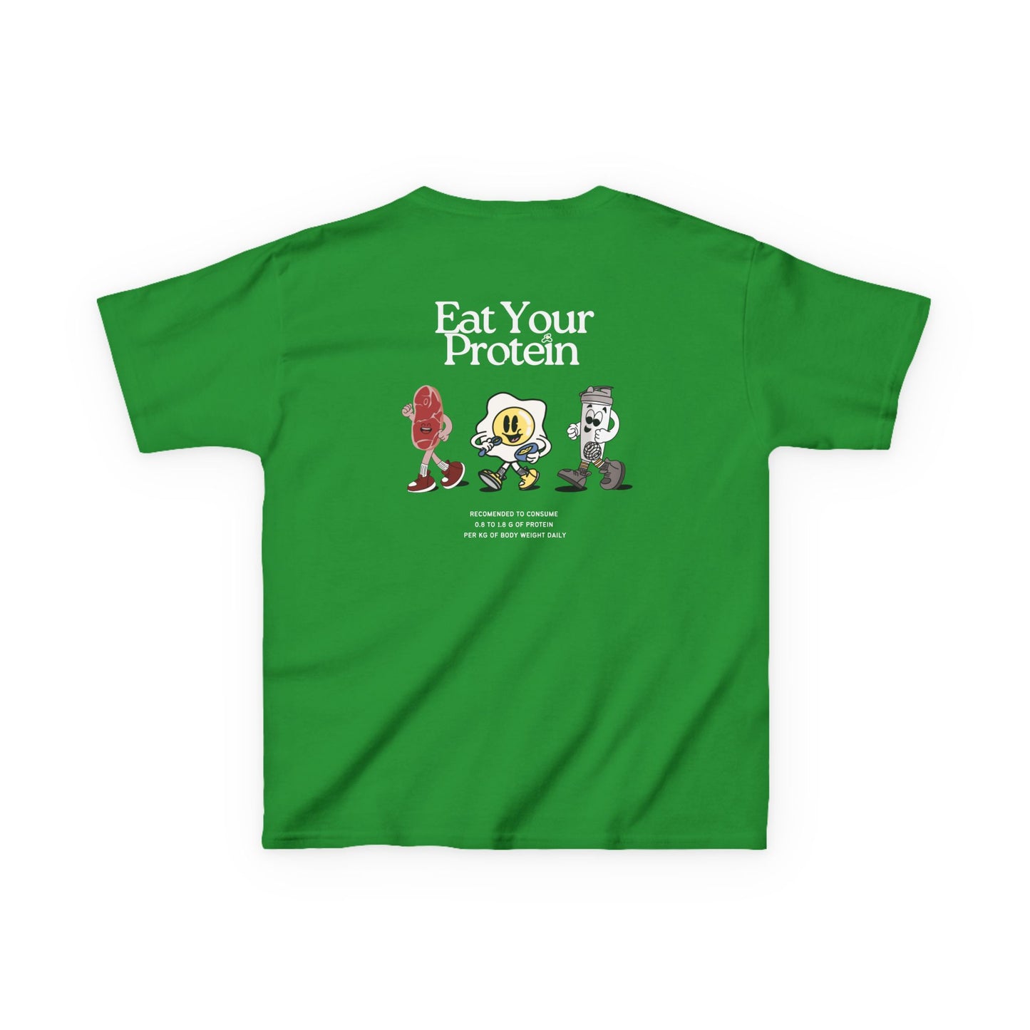 Kids "Eat Your Protein" Tee, Unisex Cotton Tee, Casual Everyday Wear