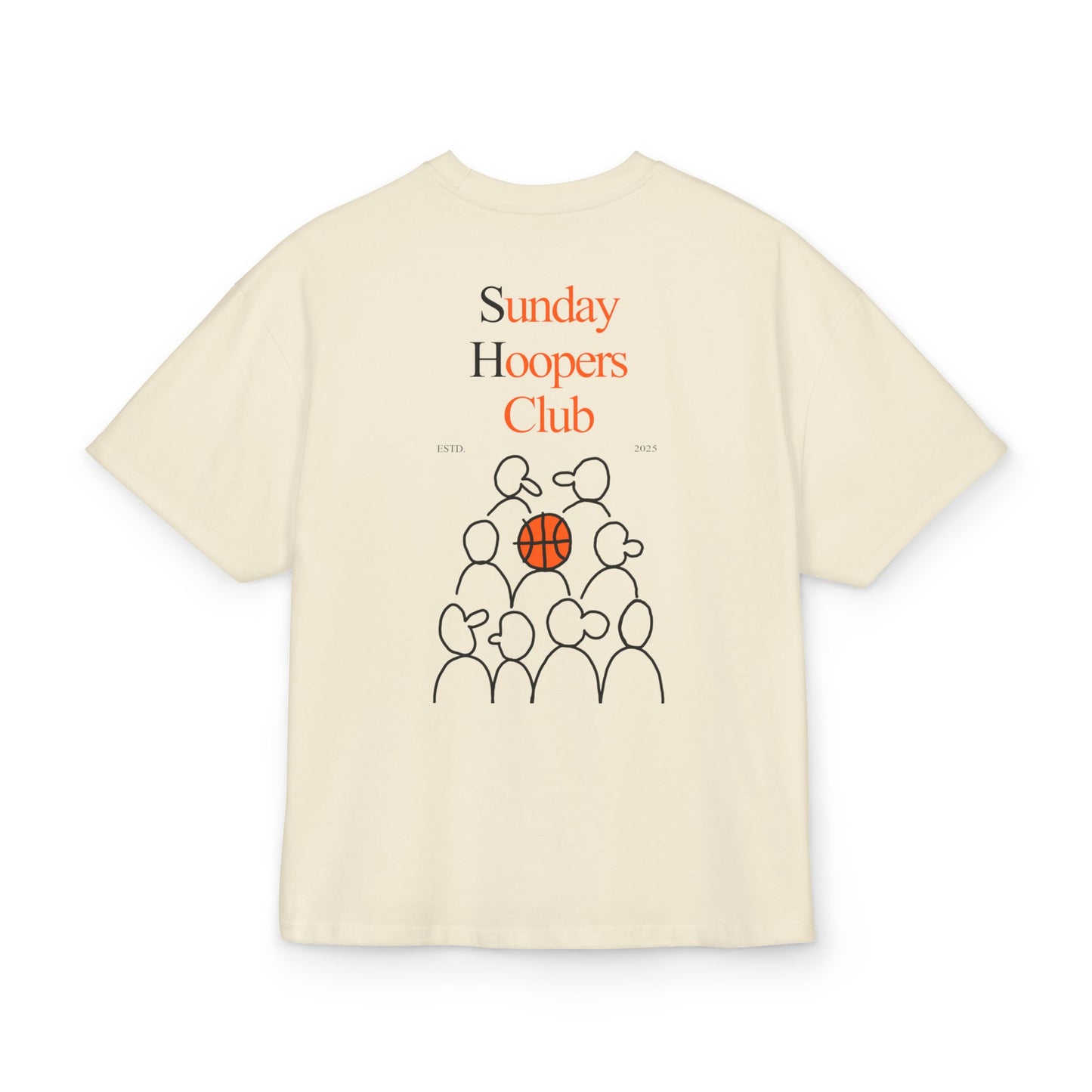 Sunday Hoopers Club Unisex Ultra Heavy Oversized Cotton Box Tee