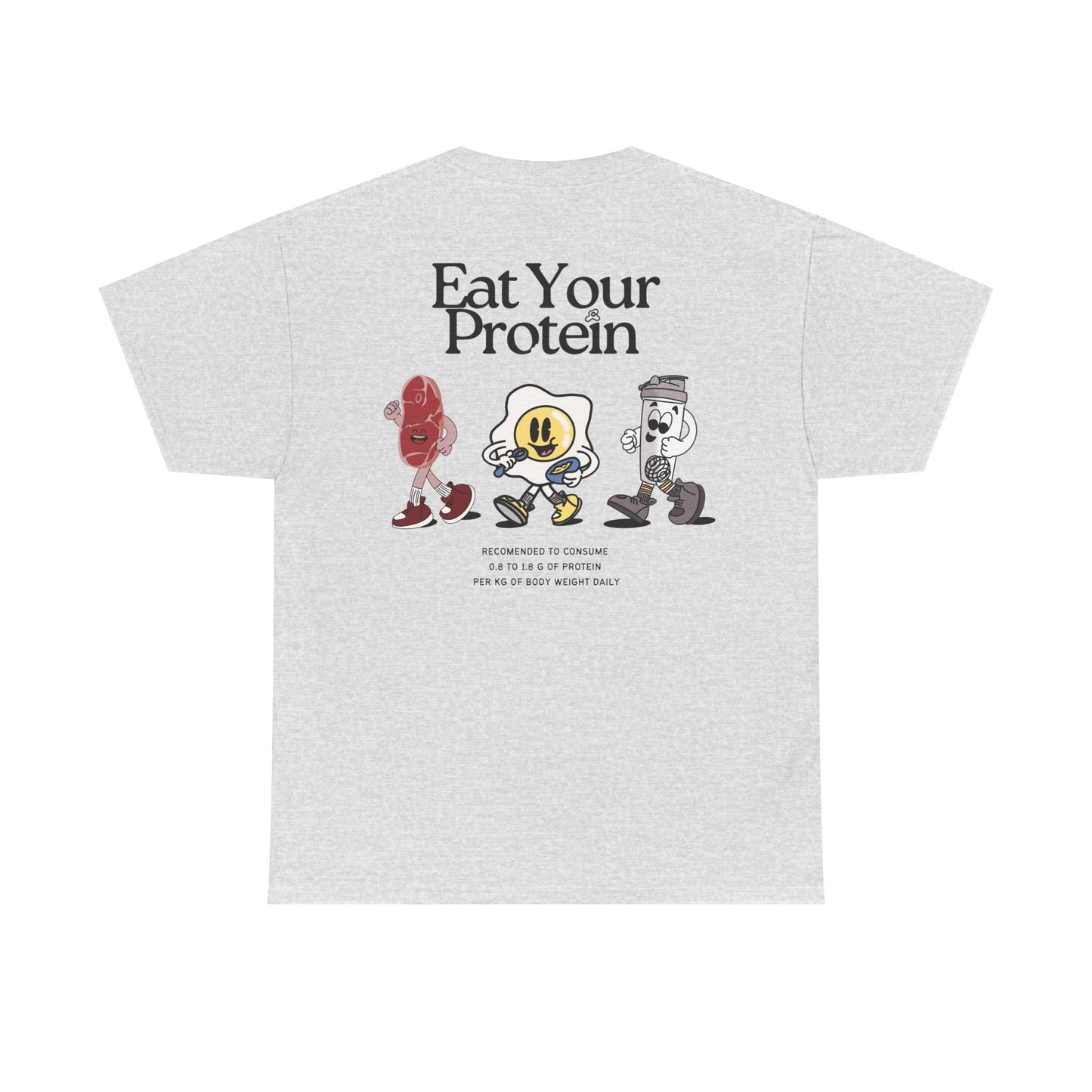 "Eat Your Protein" Tee, Unisex Cotton Tee, Casual Everyday Wear