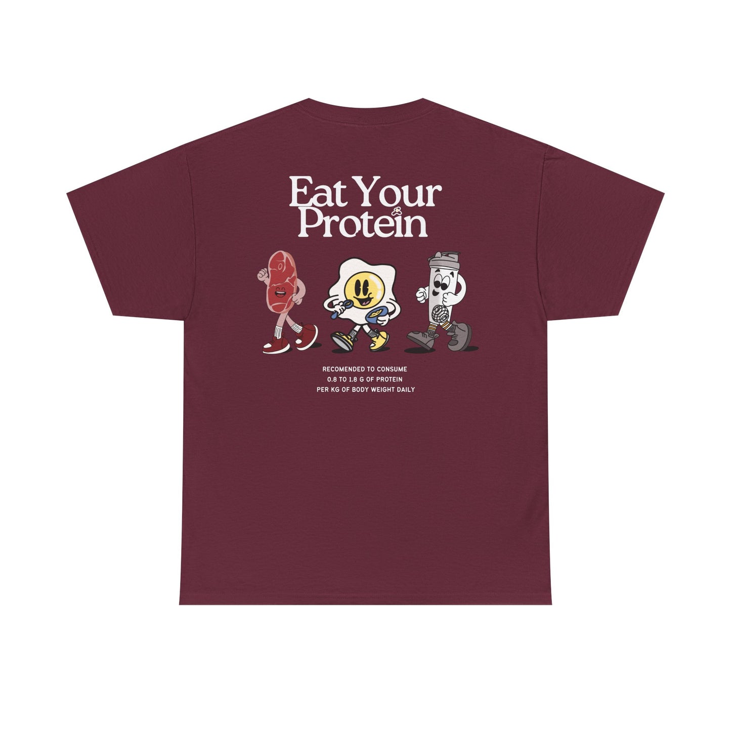 "Eat Your Protein" Tee, Unisex Cotton Tee, Casual Everyday Wear