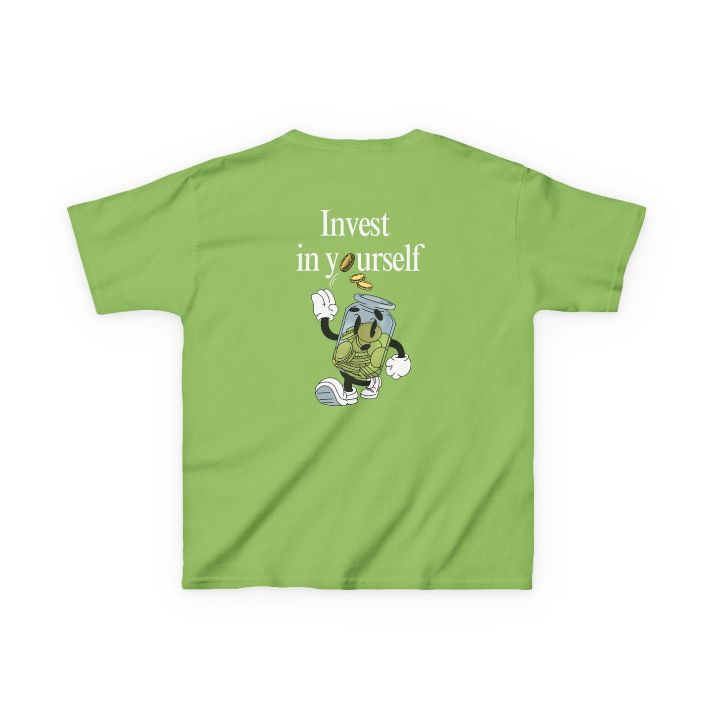 Kids "Invest in Yourself" Tee, Unisex Cotton Tee, Casual Everyday Wear