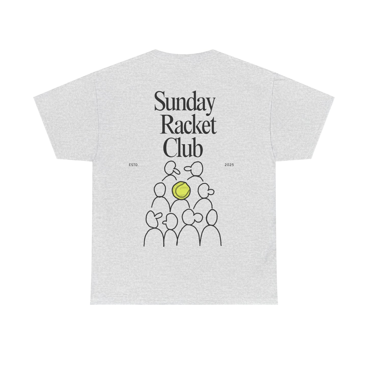 Sunday Racket Club Tee, Unisex Cotton Tee, Casual Everyday Wear